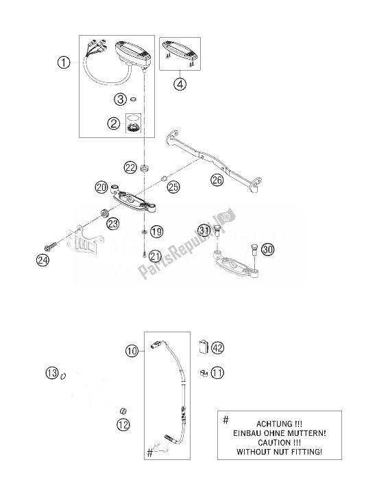 Toutes les pièces pour le Compteur De Vitesse du KTM 250 EXC F Australia 2007