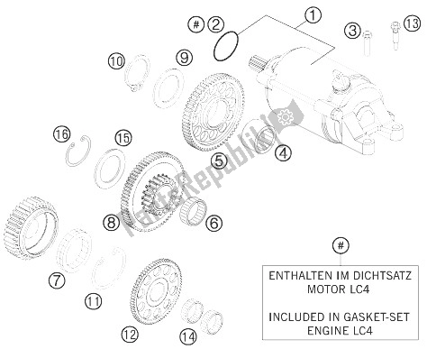 All parts for the Electric Starter of the KTM 690 Duke Black ABS CKD Malaysia 2013