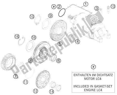 All parts for the Electric Starter of the KTM 690 Duke R ABS Australia 2013