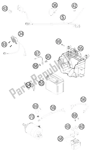 All parts for the Wiring Harness of the KTM 505 XC F USA 2008