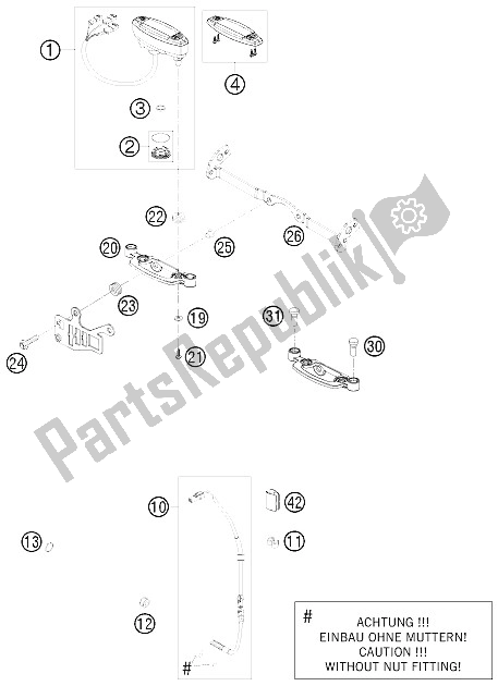 All parts for the Instruments / Lock System of the KTM 125 EXC Europe 2008