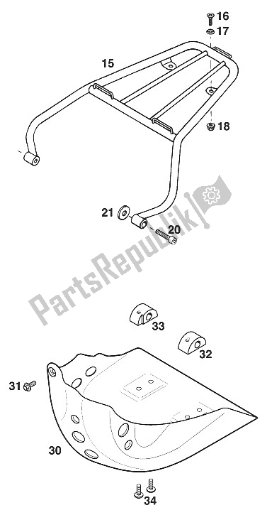 All parts for the Accessories Egs '97 of the KTM 620 EGS 37 KW 20 LT ROT Europe 1997