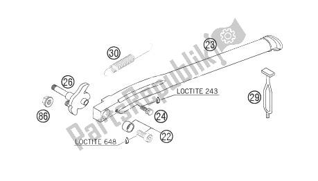 Toutes les pièces pour le Béquille Latérale du KTM 250 XC W USA 2007