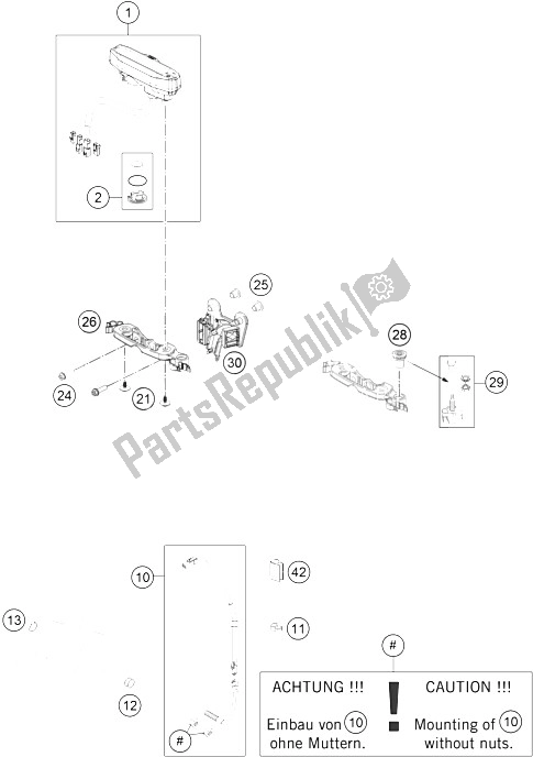 All parts for the Instruments, Lock System of the KTM 350 XCF W SIX Days USA 2015