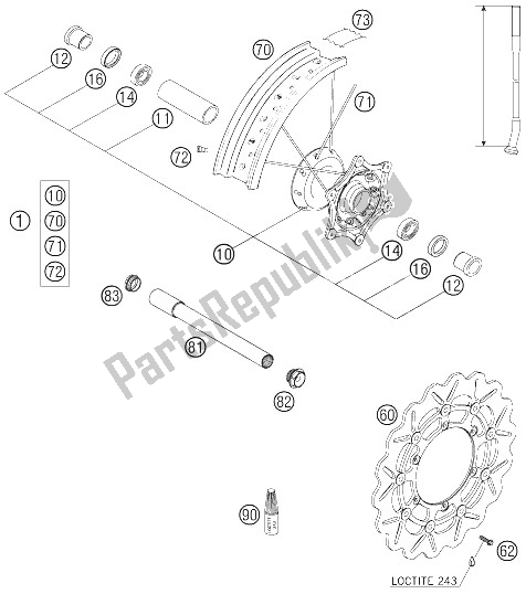 All parts for the Front Wheel 17