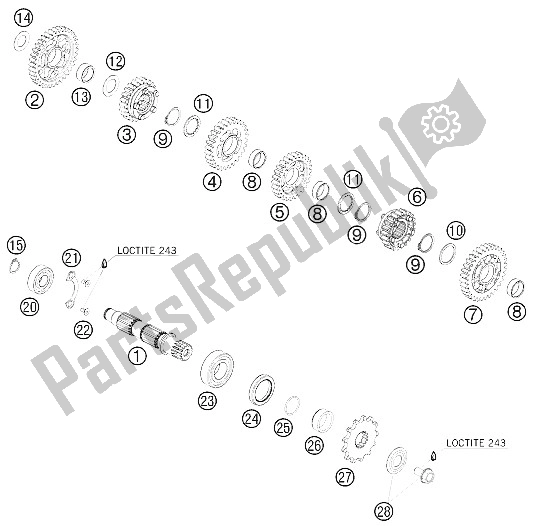 Wszystkie części do Przek? Adnia Ii - Wa? Ek Po? Redni KTM 530 EXC Europe 2009