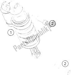 All parts for the Monoshock of the KTM 1290 Superduke R S E ABS 16 Europe 2016