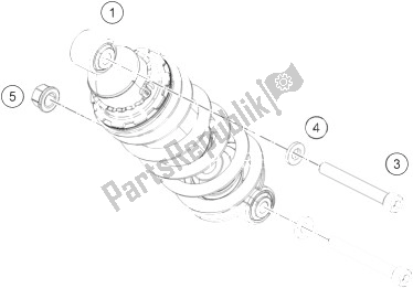Todas as partes de Amortecedor do KTM RC 200 Black ABS B D 14 Europe 2014