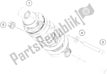 Tutte le parti per il Ammortizzatore del KTM RC 390 White ABS B D 14 Europe 2014