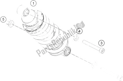 All parts for the Shock Absorber of the KTM 250 Duke WH ABS B D 15 Europe 2015