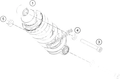 All parts for the Shock Absorber of the KTM 390 Duke BL ABS Europe 2016