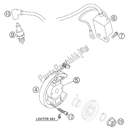 All parts for the Ignition 50 Gs 2002 of the KTM 50 Mini Adventure GS Europe 2002