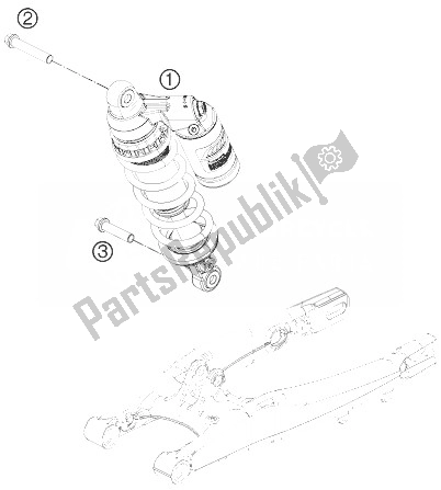 Todas las partes para Amortiguador de KTM Freeride 350 Australia 2014