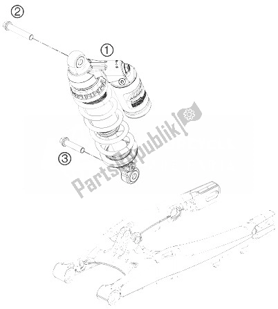 Alle onderdelen voor de Schokdemper van de KTM Freeride 350 Europe 2014