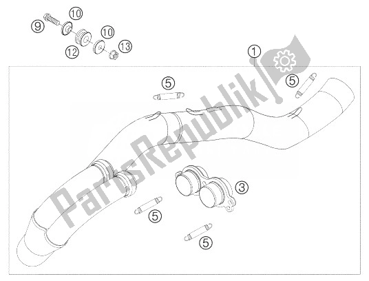 Toutes les pièces pour le Collecteur Akrapovic 450 Sms du KTM 450 SMS Europe 2004