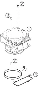 All parts for the Cylinder of the KTM 450 SXS F Europe 2007