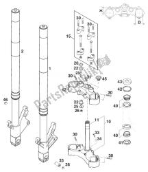 FRONT FORK - STEERING STEM WP DUKE '99