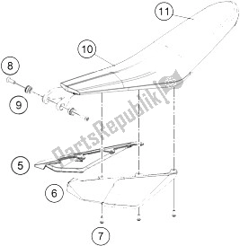 Todas as partes de Assento, Capa do KTM Freeride E SM Europe 0 2016