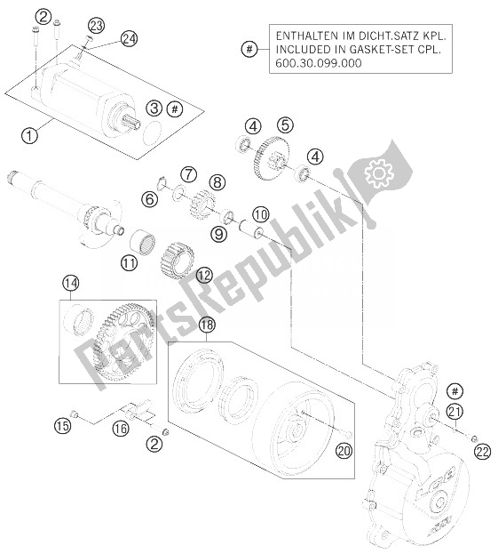 Todas las partes para Arrancador Eléctrico de KTM 990 Supermoto R ABS France 2013