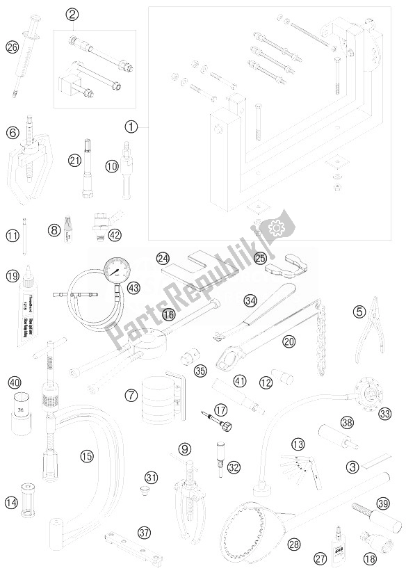 All parts for the Special Tools of the KTM 450 SX ATV Europe 2010