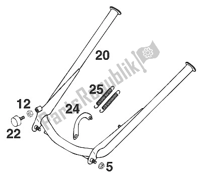 All parts for the Stand Main Sc 2000 of the KTM 400 SC Europe 2000