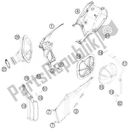 Tutte le parti per il Filtro Dell'aria del KTM 450 XC W SIX Days USA 2010