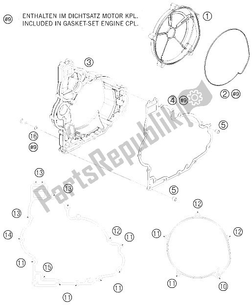 Todas las partes para Tapa Del Embrague de KTM 1190 RC 8 Orange France 2008