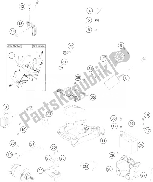 Todas las partes para Arnés De Cableado de KTM 350 SX F USA 2014