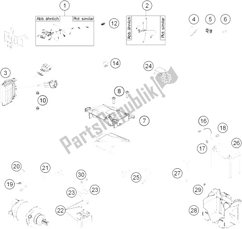 All parts for the Wiring Harness of the KTM 250 XCF W USA 2015