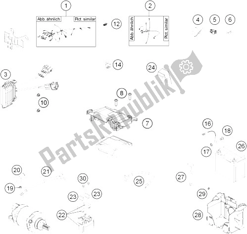 All parts for the Wiring Harness of the KTM 250 XCF W USA 2016