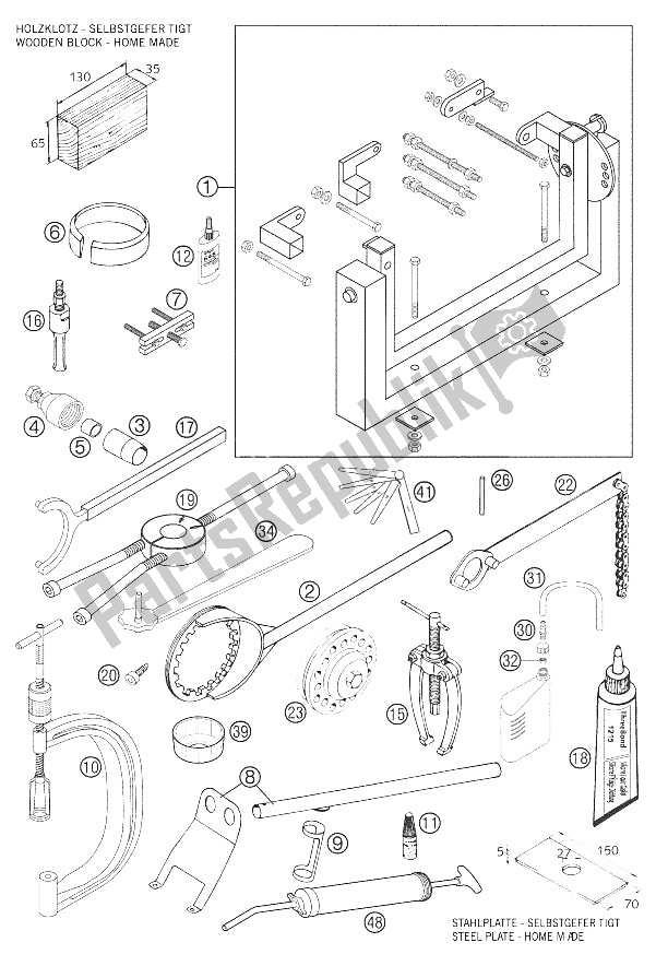 Toutes les pièces pour le Outils Spéciaux du KTM 625 SMC Europe 2006