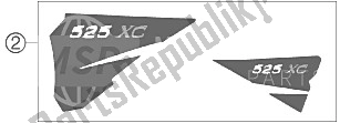 Alle onderdelen voor de Sticker van de KTM 525 XC Desert Racing Europe 2006