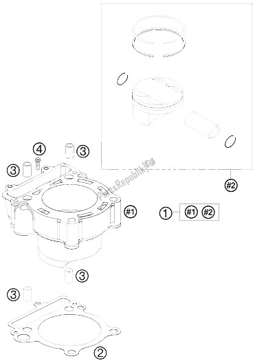 Wszystkie części do Cylinder KTM 250 EXC F Factory Edit Europe 2011