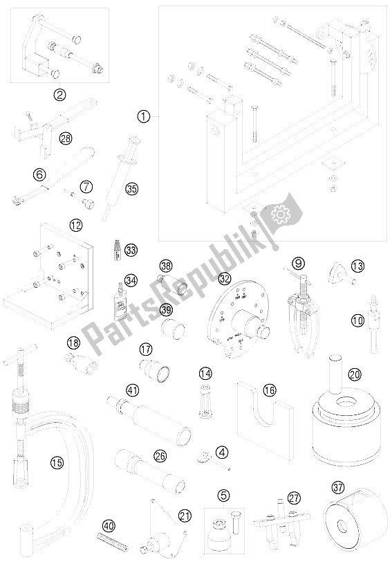 All parts for the Special Tools of the KTM 400 EXC Australia 2009