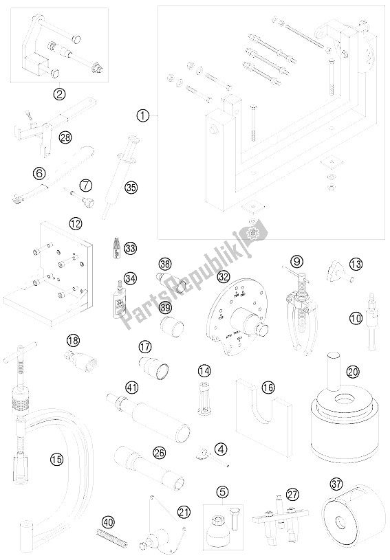 All parts for the Special Tools of the KTM 400 XC W USA 2009