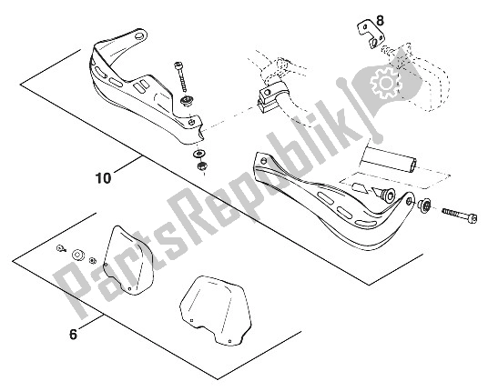 Tutte le parti per il Accessori 250/300 '95 del KTM 440 E XC Marz öHL USA 1995