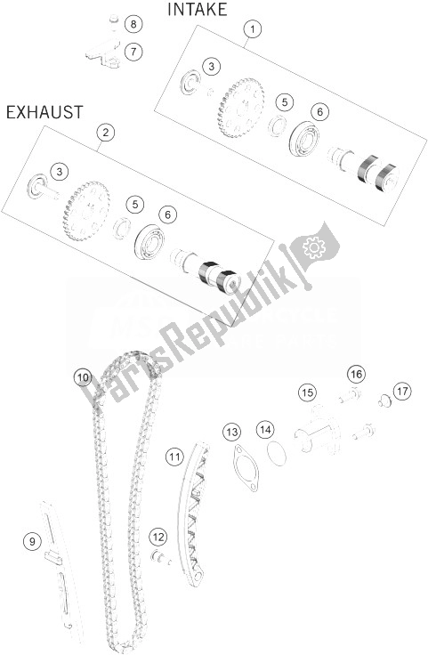Tutte le parti per il Unità Di Cronometraggio del KTM 200 Duke Orange ABS BAJ DIR 13 Europe 2013