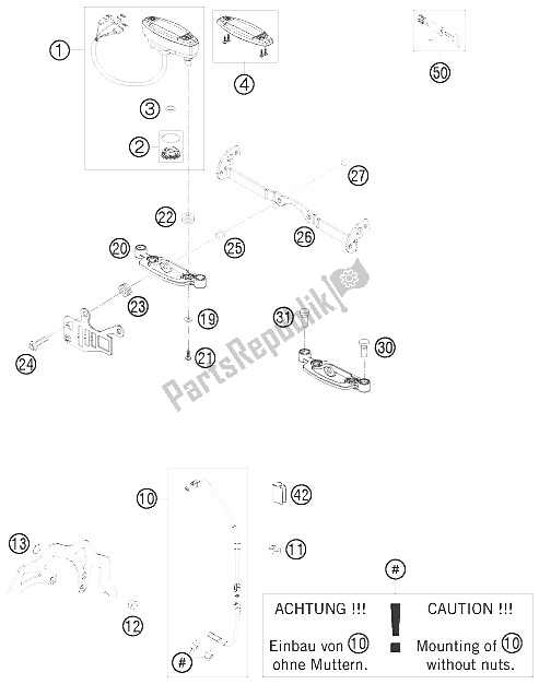 All parts for the Instruments / Lock System of the KTM 125 EXC Factory Edit Europe 2011