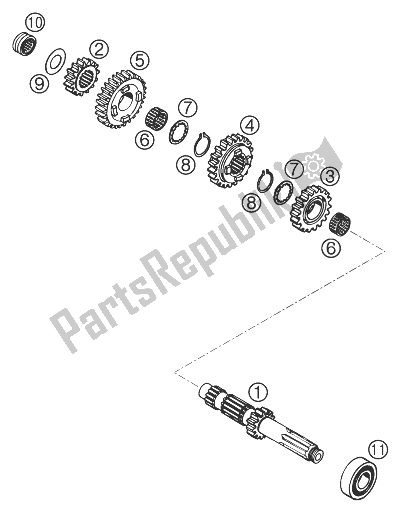 Tutte le parti per il Trasmissione I Lc4 Militare? 97 del KTM 400 LC 4 98 Europe 932686 1998