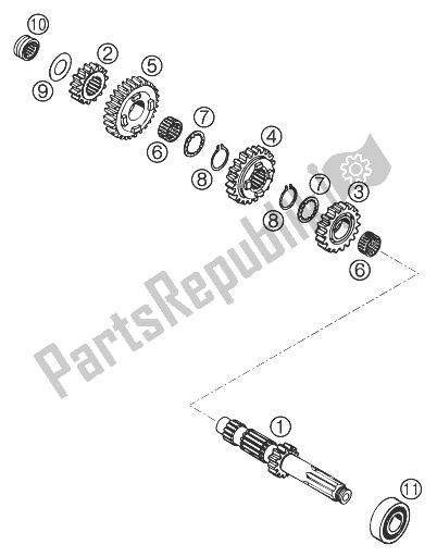 All parts for the Transmission I Lc4 ? 98 of the KTM 400 SUP Comp 18 KW Australia 1998