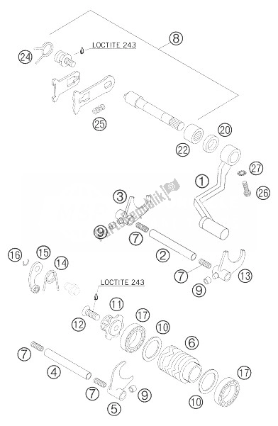 Toutes les pièces pour le Mécanisme De Changement du KTM 65 SX Europe 2007