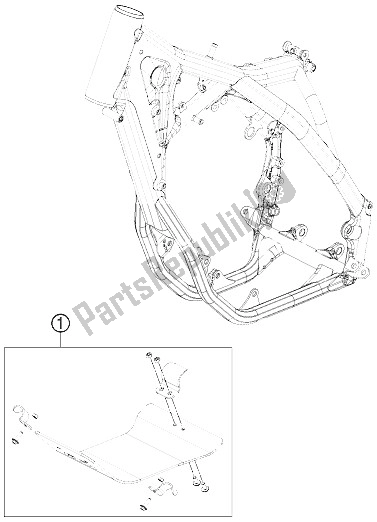 All parts for the Engine Guard of the KTM 250 SX F Roczen Replica 12 Europe 2012