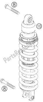 All parts for the Shock Absorber of the KTM 450 SMR Europe 2006