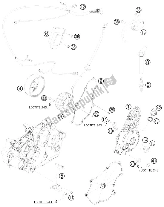 Todas las partes para Sistema De Encendido de KTM 450 SX ATV Europe 2009