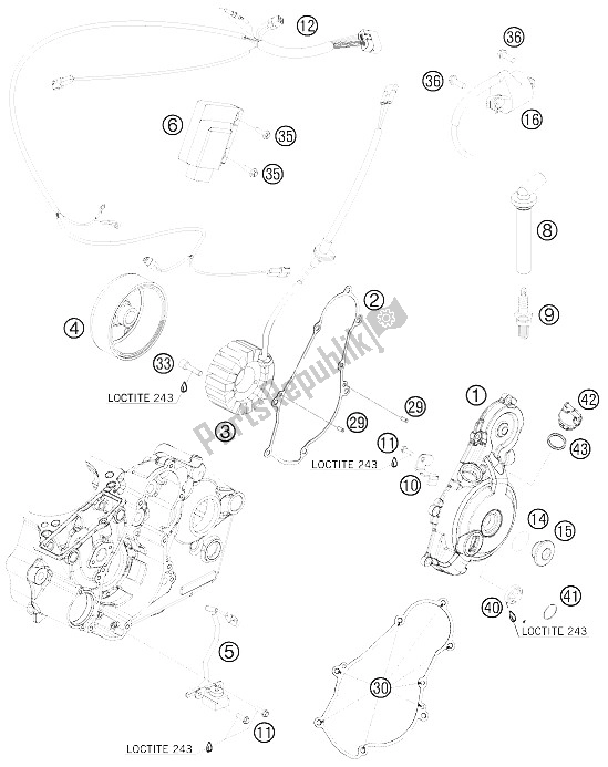 Todas las partes para Sistema De Encendido de KTM 505 SX ATV Europe 2009