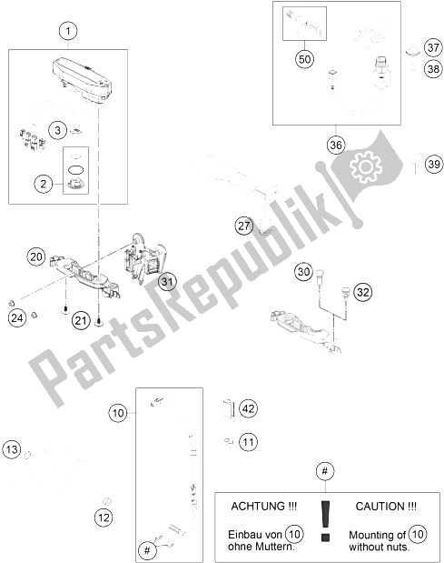 Toutes les pièces pour le Instruments / Système De Verrouillage du KTM 500 EXC USA 2016