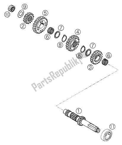 Tutte le parti per il Trasmissione I 660 Sms 2002 del KTM 660 SM Factory Replica Europe 2002