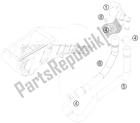 Wszystkie części do System Powietrza Wtórnego Sas KTM 690 Enduro R Australia 2013