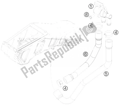 Tutte le parti per il Sistema Di Aria Secondaria Sas del KTM 690 Enduro R Europe 2010