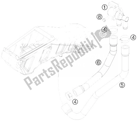 All parts for the Secondary Air System Sas of the KTM 690 Enduro R USA 2010